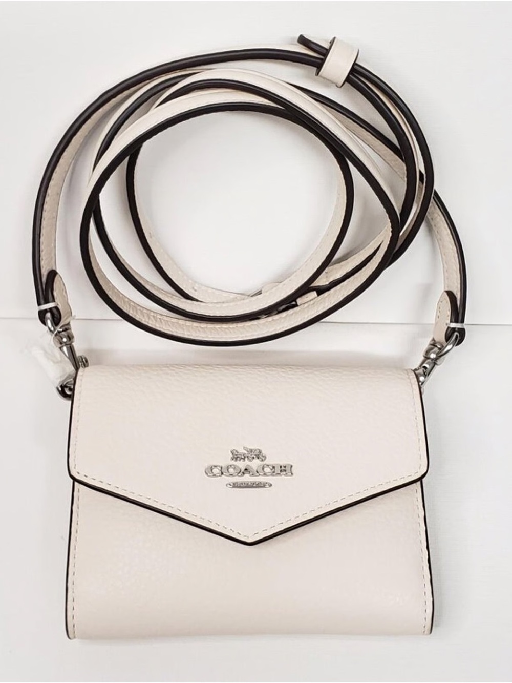 Coach Pebble Leather Crossbody Bag in Chalk